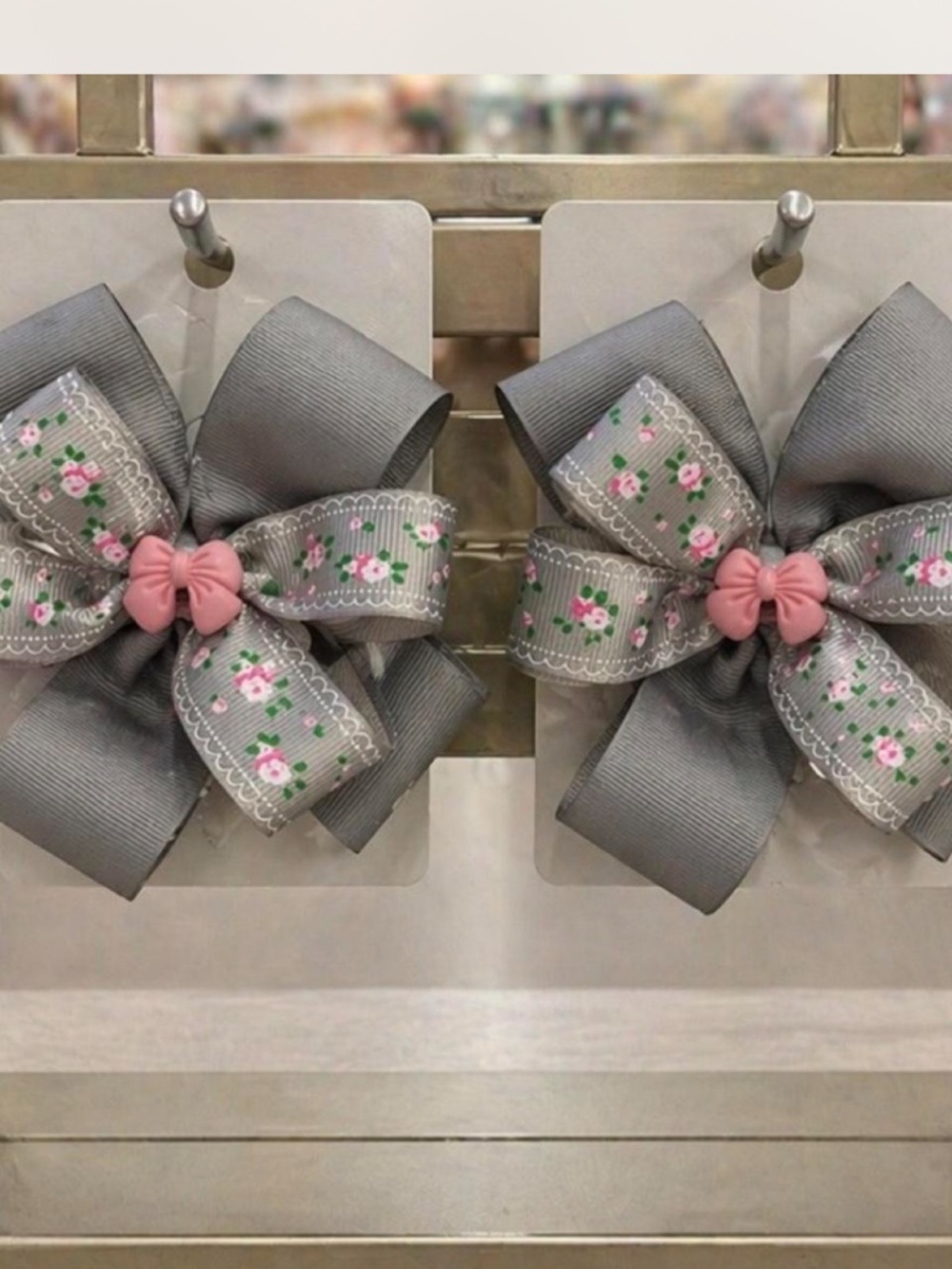 Cute bow accented custom hairbows